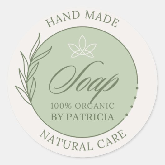 Creëer uw eigen Custom Soy Candle Business Ronde Sticker (Voorkant)