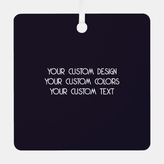 Creëer Uw Eigen Custom Zwart Metalen Ornament (Voorkant)