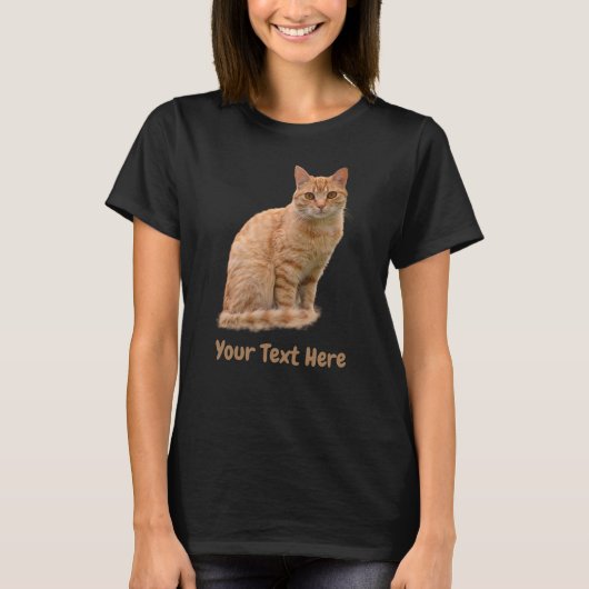 Creëer Uw eigen Cute Cat Foto T-Shirt (Voorkant)