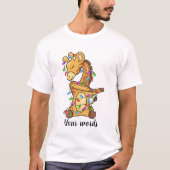 Creëer Uw eigen Dabbing Christmas Giraffe T-shirt (Voorkant)