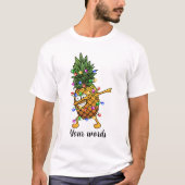 Creëer Uw eigen Dabbing Kerstmis Ananas T-shirt (Voorkant)