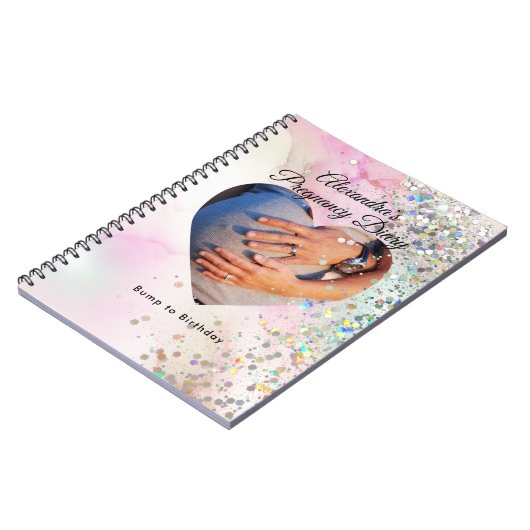 Creëer Uw eigen dagboek Zwangerschap Aangepaste fo Notitieboek (Linkerzijde)