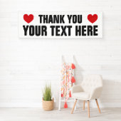 Creëer uw eigen dankjewel banner-teken met hart spandoek (Insitu)