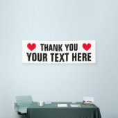 Creëer uw eigen dankjewel banner-teken met hart spandoek (Beurs)