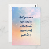 Creëer Uw eigen deegment Motivatie citaat Briefkaart (Voorkant / Achterkant)