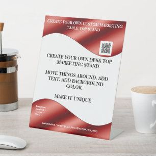 Creëer uw eigen desktop marketing standaard 8x10 p reclamebord met voetstuk