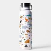 Creëer uw eigen dierentuin - aangepaste naam waterfles (Achterkant)