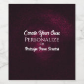 Creëer Uw eigen. Dit aanpassen Wijn Etiket (Enkel label)