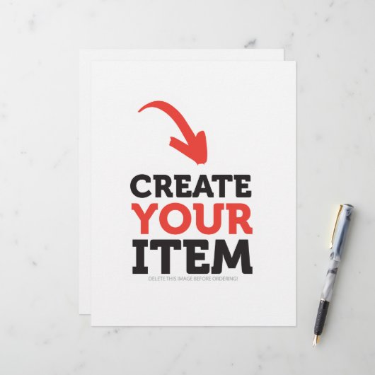 CREËER-UW-EIGEN DIY Aangepast om uw ontwerp te upl (Voorkant / Achterkant in situ)