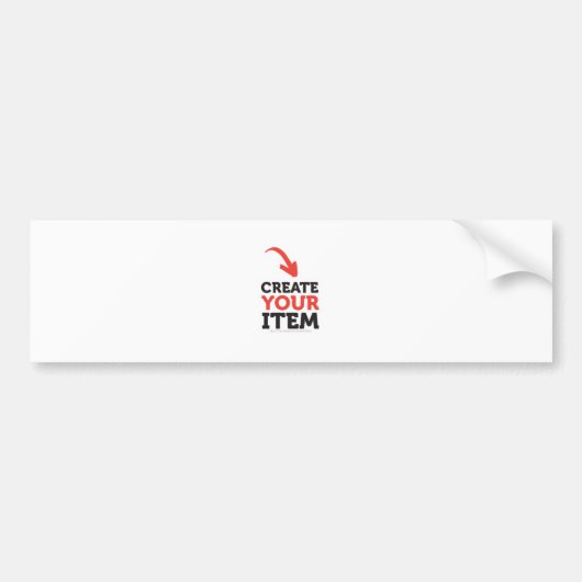 CREËER-UW-EIGEN DIY Aangepast om uw ontwerp te upl Bumpersticker (Voorkant)