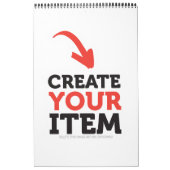 CREËER-UW-EIGEN DIY Aangepast om uw ontwerp te upl Kalender (Hoes)