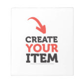 CREËER-UW-EIGEN DIY Aangepast om uw ontwerp te upl Notitieblok (Voorkant)