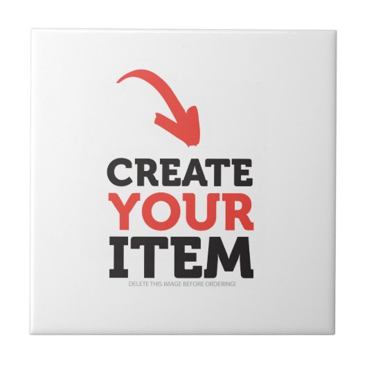 CREËER-UW-EIGEN DIY Aangepast om uw ontwerp te upl Tegeltje (Voorkant)