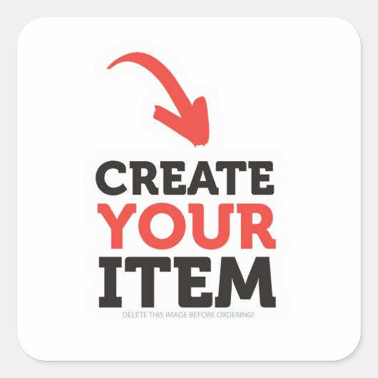 CREËER-UW-EIGEN DIY Aangepast om uw ontwerp te upl Vierkante Sticker (Voorkant)