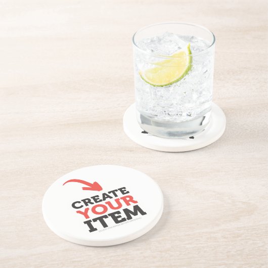 CREËER-UW-EIGEN DIY Aangepast om uw ontwerp te upl Zandsteen Onderzetter (Zijkant)