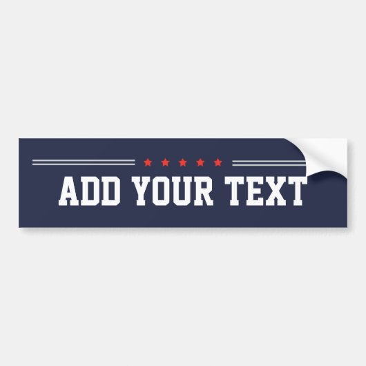 CREËER-UW-EIGEN DIY aangepaste afdrukken (kleureno Bumpersticker (Voorkant)