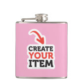 CREËER-UW-EIGEN DIY Aangepaste ontwerpbachelorette Heupfles (Voorkant)