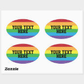 CREËER-UW-EIGEN DIY aangepaste sjabloon Rainbow LG Ovale Sticker (Vel)