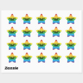 CREËER-UW-EIGEN DIY aangepaste sjabloon Rainbow LG Ster Sticker (Vel)