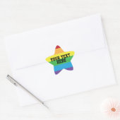 CREËER-UW-EIGEN DIY aangepaste sjabloon Rainbow LG Ster Sticker (Envelop)