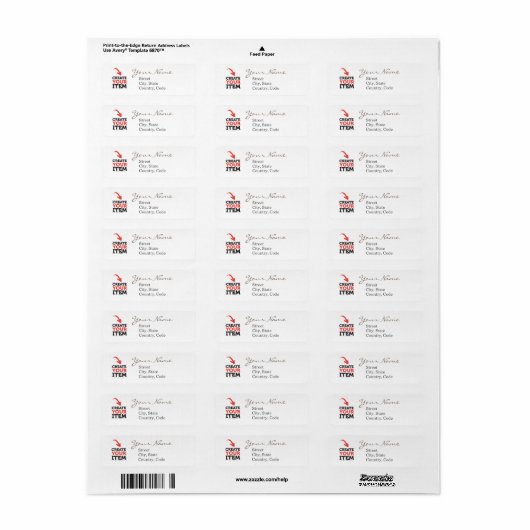 Creëer-uw-eigen DIY-Adresetiketten Editable Custom Etiket (Full Sheet)