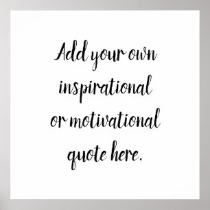 Creëer Uw eigen DIY Modern Inspiraal Quote Square Poster
