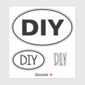 Creëer Uw Eigen DIY Ovaal Euro Vinyl Sticker Set (Vel)