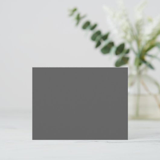 Creëer Uw eigen donkergrijze Custom Design Briefkaart (Staand voorkant)