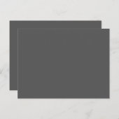 Creëer Uw eigen donkergrijze Custom Design Briefkaart (Voorkant / Achterkant)