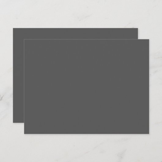 Creëer Uw eigen donkergrijze Custom Design Briefkaart (Voorkant / Achterkant)