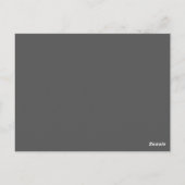 Creëer Uw eigen donkergrijze Custom Design Briefkaart (Achterkant)