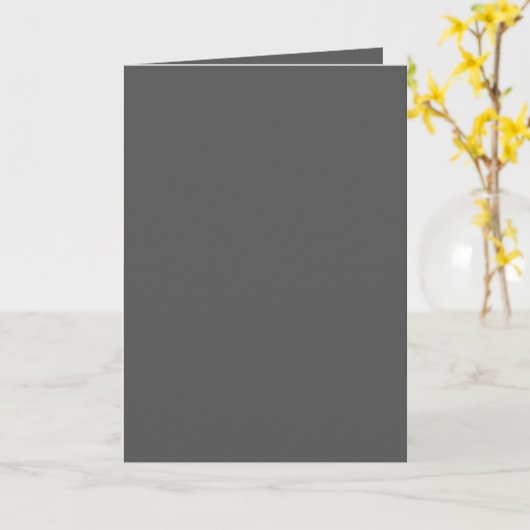Creëer Uw eigen donkergrijze Custom Design Kaart (Gele Bloem)