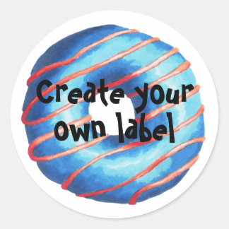 Creëer Uw eigen Donut Classic Ronde Sticker