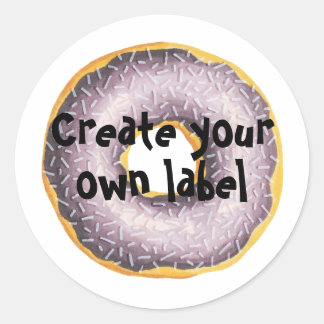Creëer Uw eigen donut Ronde Sticker