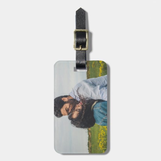 Creëer Uw Eigen Douanefoto Dubbelzijdig Bagagelabel (Voorkant verticaal)