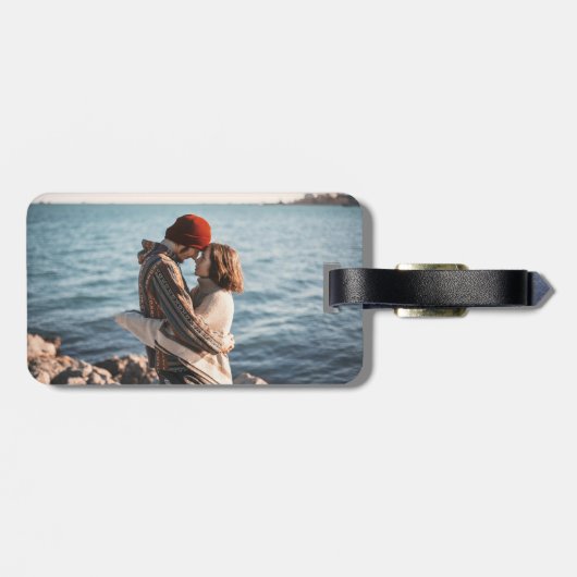 Creëer Uw Eigen Douanefoto Dubbelzijdig Bagagelabel (Achterkant horizontaal)