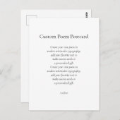 Creëer Uw eigen douanegedicht Briefkaart (Voorkant / Achterkant)