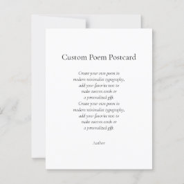 Creëer Uw eigen douanegedicht Briefkaart