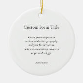 Creëer Uw eigen douanegedicht Keramisch Ornament (Voorkant)