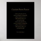 Creëer Uw eigen douanegedicht Poster (Voorkant)