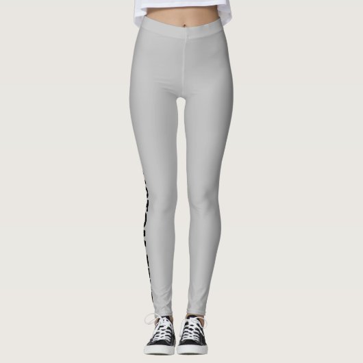 Creëer Uw Eigen Douanegrijs Leggings (Voorkant)