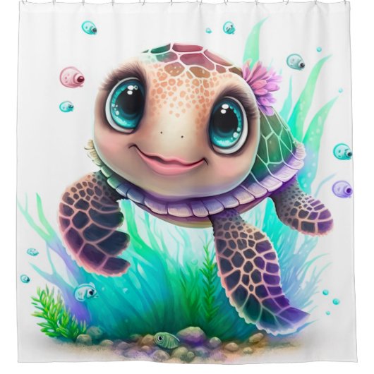 Creëer Uw eigen douchegordijn met oceaanschildpad (Voorkant)