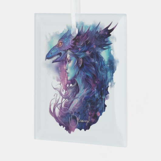 Creëer Uw eigen drakengodin Glas Ornament (Voorkant links)