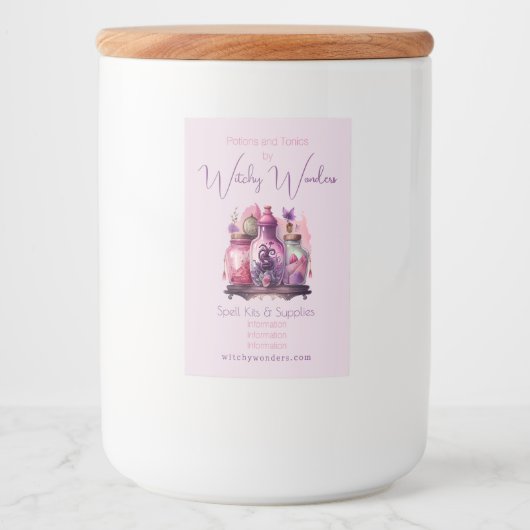 Creëer Uw eigen drankflessen apotheker Voedselcontainer Etiket (Voorkant)