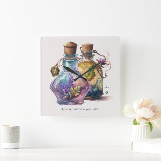 Creëer Uw eigen drankflessen Vierkante Klok (Huis)