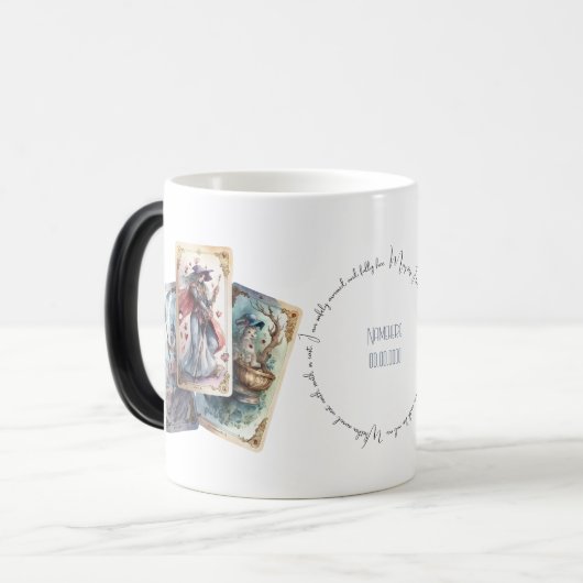 Creëer uw eigen drie Tarot Kaarten Magische Mok (Voorkant links)