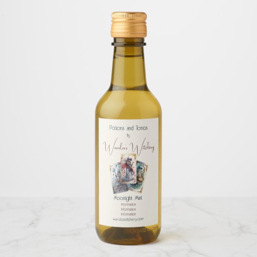 Creëer uw eigen drie Tarot Kaarten Wijn Etiket (Voorkant)