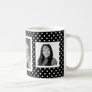 Creëer uw eigen drie vierkantsfoto's koffiemok