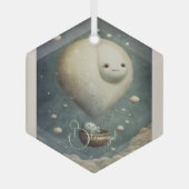 Creëer Uw eigen dromerige heteluchtballonrit Glas Ornament (Voorkant)
