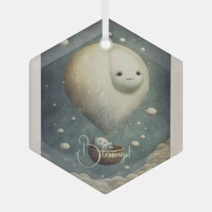 Creëer Uw eigen dromerige heteluchtballonrit Glas Ornament